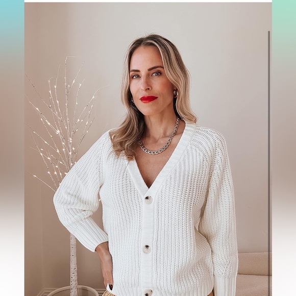 Chunky Knit Open Front Sweater Long Sleeve Button Loose Short Cardigan
8097 - Picture 4 of 8